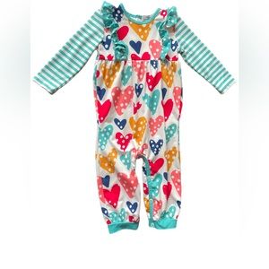 Almost new girls one piece heart outfit